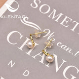 925 Silver Pearl Small Earrigs Wedding Banquet Gift GE1035