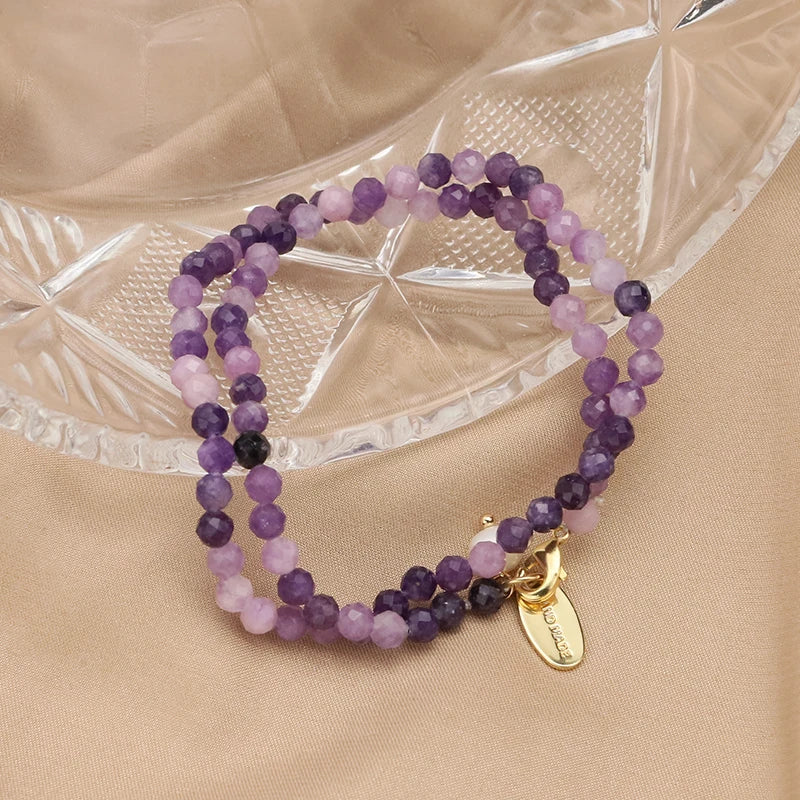 Xlentag Purple Crystal Bracelet Necklace Romantic Charm Jewelry