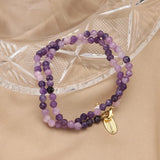 Xlentag Purple Crystal Bracelet Necklace Romantic Charm Jewelry