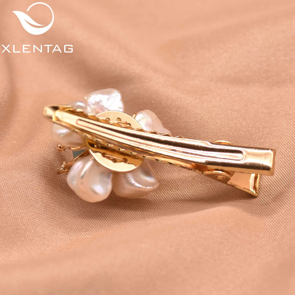 Freshwater Pearl Flower Hairpin for Women GH0024A