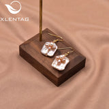 Natural Baroque Pearl Pink Flower Earrings Fine Jewelry