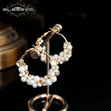 Xlentag Freshwater Pearl Hoop Earrings Retro Jewelry GE0652