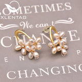 Xlentag Freshwater Pearl Flower Earrings GE1047