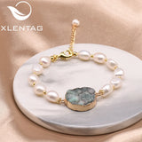 Xlentag Crystal Baroque Pearl Bracelet Adjustable Women Gift