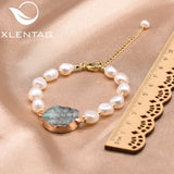Xlentag Crystal Baroque Pearl Bracelet Adjustable Women Gift