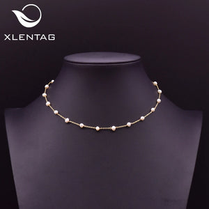 Xlentag Freshwater Pearl Necklace Wedding Engagement Gift