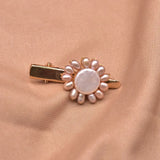 Baroque Freshwater Pearl Sunflower Hairpin for Women