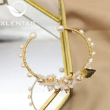 Xlentag Metal Winding Pearl Flowers Bracelet