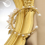 Xlentag Metal Winding Pearl Flowers Bracelet