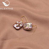 Baroque Pearl Flower Earrings 925 Sterling Silver Ear Hook Party Gift
