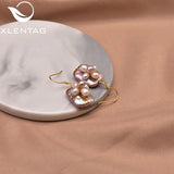 Baroque Pearl Flower Earrings 925 Sterling Silver Ear Hook Party Gift