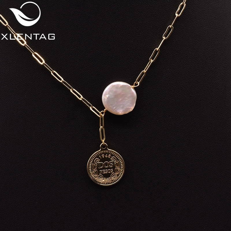 Baroque Pearl Necklace Vintage Women's Jewelry Gift GN0256