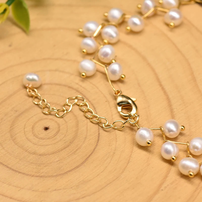 Xlentag Pearl Choker Necklace Women Wedding Fine Jewelry