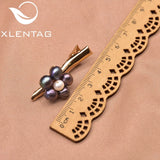 Natural Freshwater Pearl Flower Clip Retro Gift Jewelry GH0055