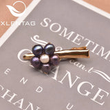 Natural Freshwater Pearl Flower Clip Retro Gift Jewelry GH0055