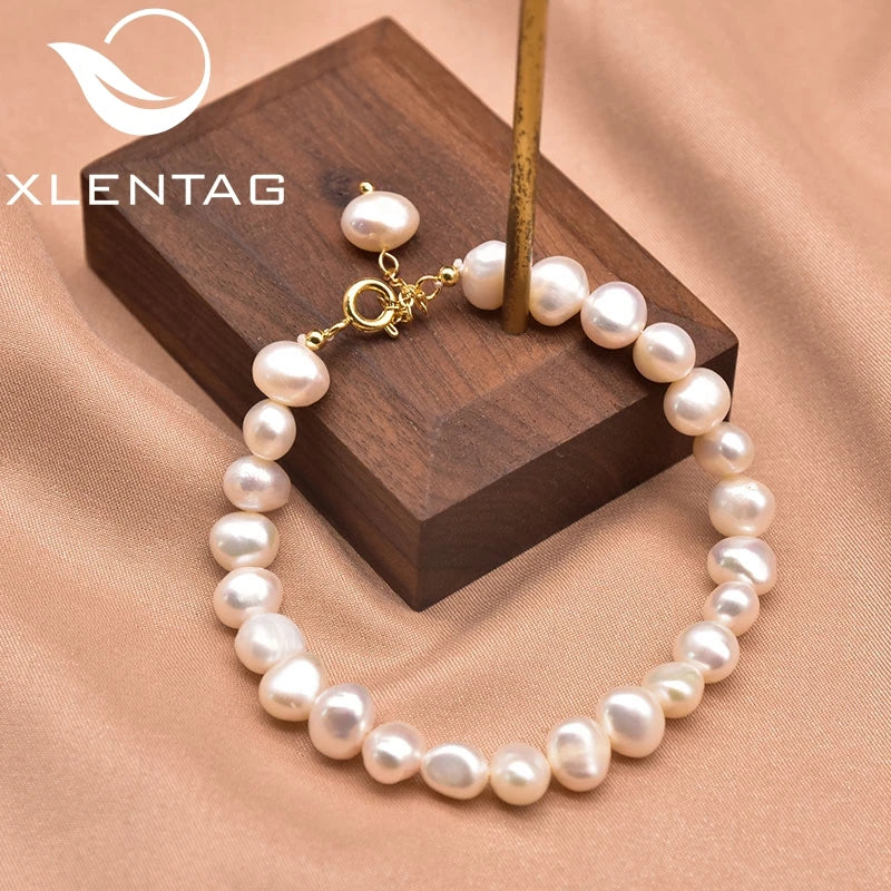 Xlentag Pearl Chain Bracelet Retro Jewelry Gift GB0967