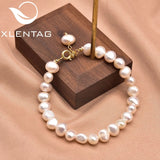 Natural Pearl Chain Bracelet Retro Jewelry Gift for Women