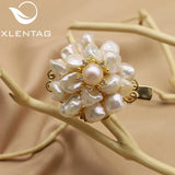 Natural Freshwater Pearl Double Flower Hairpin for Women