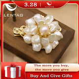 Natural Freshwater Pearl Double Flower Hairpin for Women