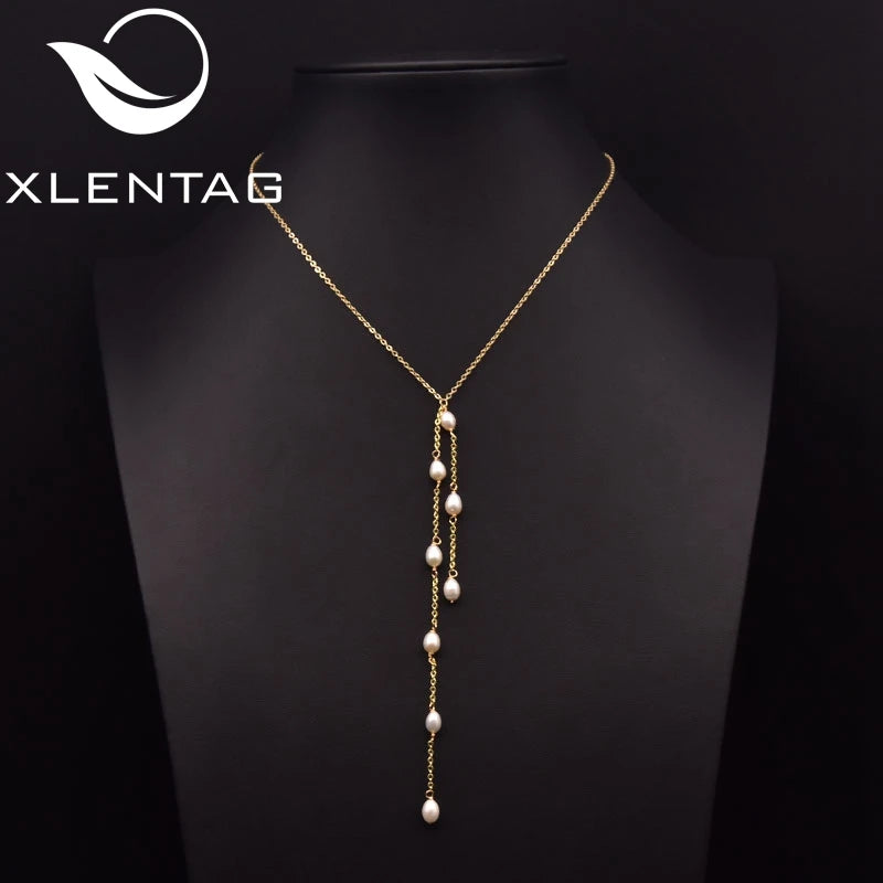 Freshwater Pearl Tassel Pendant Necklace Adjustable Women's Bracelet