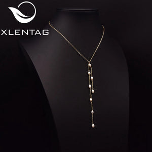 Freshwater Pearl Tassel Pendant Necklace Adjustable Women's Bracelet