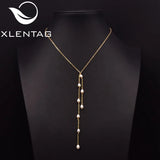 Freshwater Pearl Tassel Pendant Necklace Adjustable Women's Bracelet