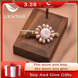 Xlentag Pearl Sun Flower Hairpin Brass 18k Plated