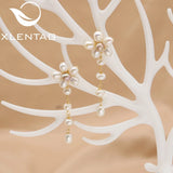 Xlentag Freshwater Pearl Earrings Dangle Flower Fine Jewelry