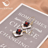 Baroque Pearl Gem Flower Earrings 925 Sterling Silver Wedding Gift