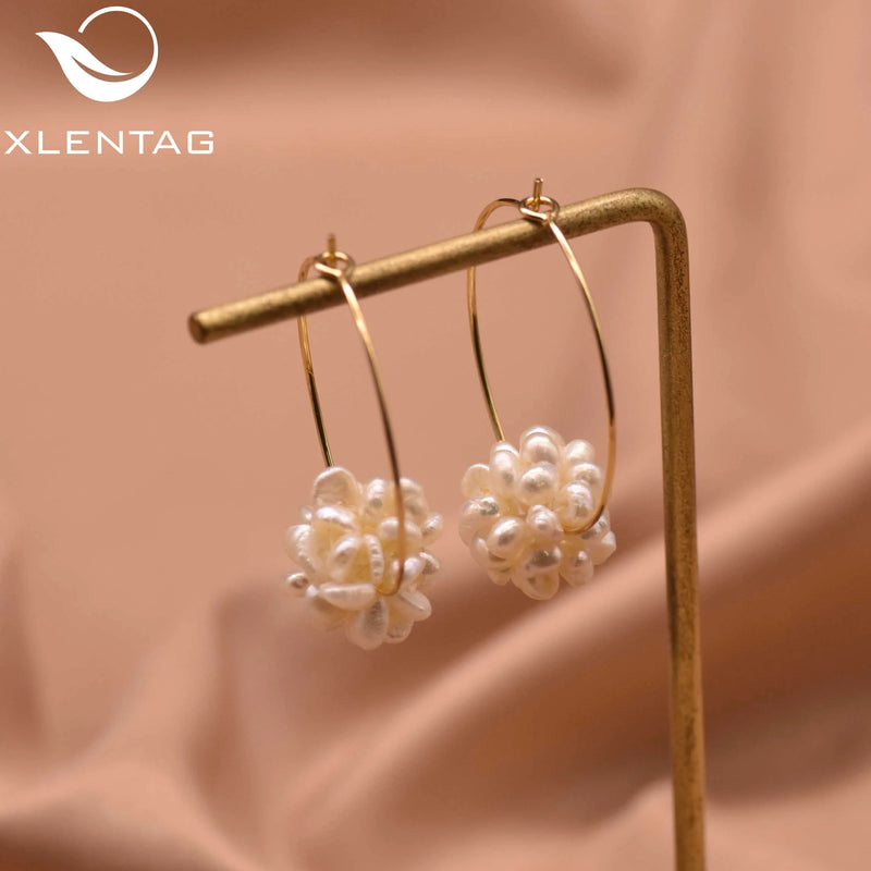 Freshwater Pearl Butterfly Shape Stud Earrings GE1001A