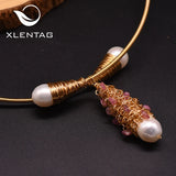 Pearl Gothic Choker Necklace For Women Wedding Party Fine Jewelry