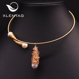 Pearl Gothic Choker Necklace For Women Wedding Party Fine Jewelry