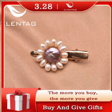 Pearl Sun Flower Hairpin - Woman Birthday Gift