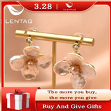 Xlentag Pearl Flower Drop Earrings Wedding Gift Fine Jewelry