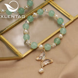 Green Zircon Butterfly Freshwater Pearl Bracelet