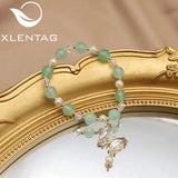 Green Zircon Butterfly Freshwater Pearl Bracelet