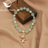 Green Zircon Butterfly Freshwater Pearl Bracelet
