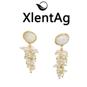 Natural Pearls Woman Stud Earrings Fine Jewelry Anniversary