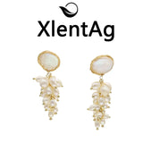 Natural Pearls Woman Stud Earrings Fine Jewelry Anniversary