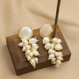 Natural Pearls Woman Stud Earrings Fine Jewelry Anniversary