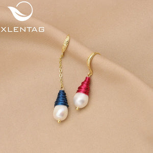 Xlentag Asymmetrical Christmas Drop Earrings GE1142