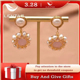 Sunflower Pearl Earrings Freshwater Pearl Fine Jewelry GE0911A