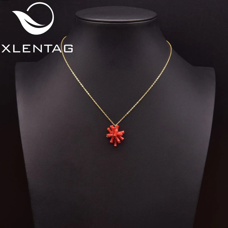 925 Silver Coral Suit Set Women's Wedding Jewelry GN0279