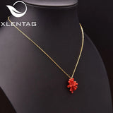 925 Silver Coral Suit Set Women's Wedding Jewelry GN0279