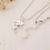 Heart Charm BFF Necklace Set Forever Friendship Gift