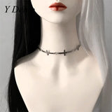 Punk Rock Cross Chains Choker Streetwear Necklace