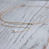 Y Necklace Pearl Long Necklace s925 Silver Filled