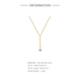 Y Shape Necklace 925 Sterling Silver Clavicle Necklace Gift