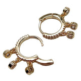 Y.YING CZ Charm Circle Hoop Chandelier Earrings