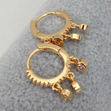 Y.YING CZ Charm Circle Hoop Chandelier Earrings
